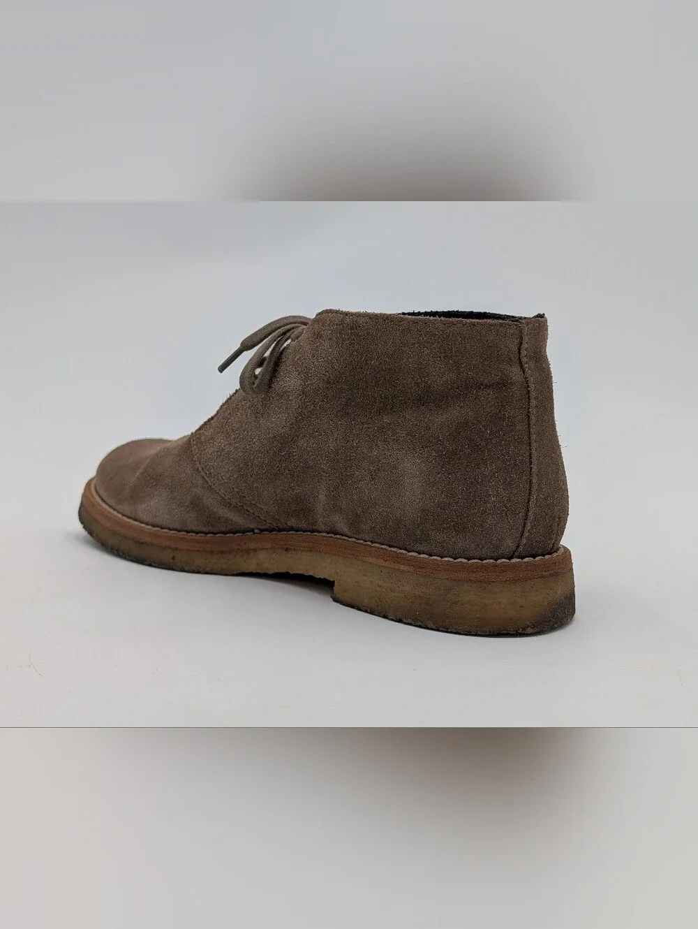 Vince Suede Desert Chukka Boot Sz 7.5 Women Mushroom Taupe Crepe Sole Made Italy
